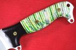 Busse Custom Nuclear ASH1 Bowie Knife - Green Marble