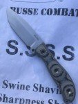 Busse Combat RAD Satin Finish Black & Tan Knife