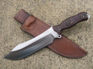 BUSSE Combat Bunker Buster Knife with Leather Sheath