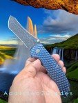 Grimsmo Norseman #5753 Blue Titanium Knife