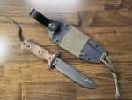 Busse Combat Team Gemini - Tan Micarta Knife