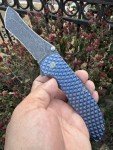 Grimsmo Norseman #5753 Blue Titanium Knife