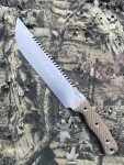 SwampRat SR-77 SawManDu with Green Micarta Handle