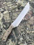SwampRat SR-77 SawManDu with Green Micarta Handle