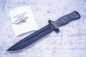 Busse Combat Team Gemini Knife, Black G10 Handle