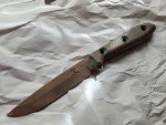Busse Custom Elmax Steak Knife with Aged Bronze Finish