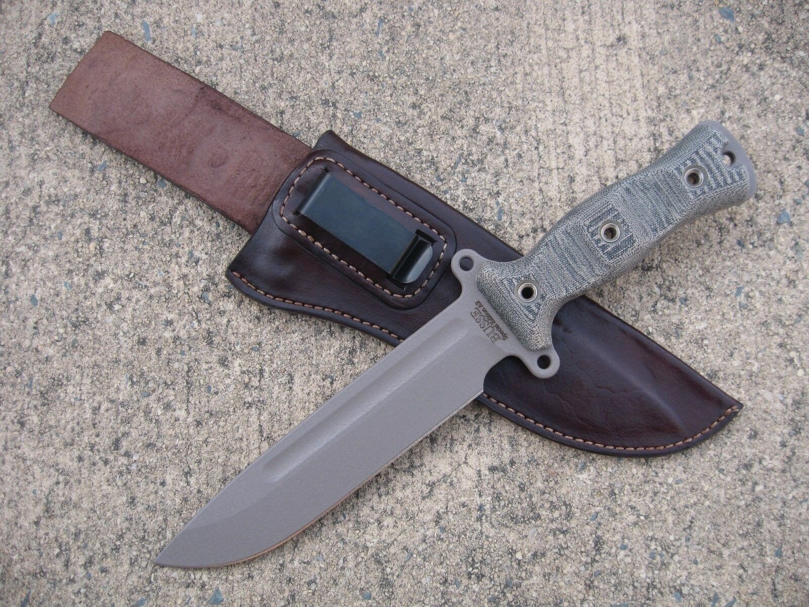 Team Gemini 14 Knife with Custom Leather Sheath