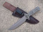 Team Gemini 14 Knife with Custom Leather Sheath