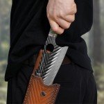 Norseman 7-Inch Damascus Butcher Knife with Sheath
