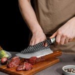 Norseman 7-Inch Damascus Butcher Knife with Sheath