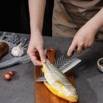 Norseman 7-Inch Damascus Butcher Knife with Sheath