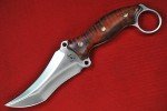 Busse Triceratops Flat Saber Knife with Maple Handle