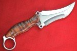 Busse Triceratops Flat Saber Knife with Maple Handle