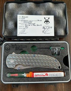 Grimsmo Norseman Knife - Bronze & Blue Honeycomb