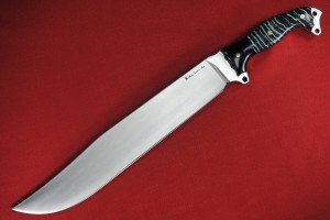 Busse Custom MOAB Knife with Green Marble Handle