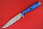 Busse Custom 4.65" Elmax Steak Knife - Blue/Black G10
