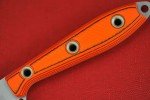 Busse Custom 4.65" Elmax Steak Knife - Orange/Black