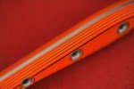 Busse Custom 4.65" Elmax Steak Knife - Orange/Black