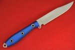 Busse Custom 4.65" Elmax Steak Knife - Blue/Black G10
