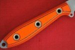 Busse Custom 4.65" Elmax Steak Knife - Orange/Black