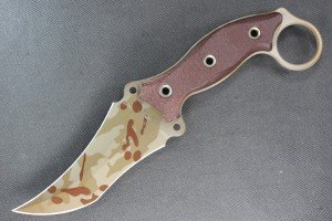 Busse Triceratops .215" Camo Knife with Micarta Handle