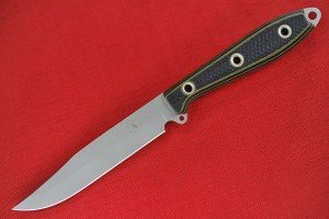 Busse Custom 4.65" Elmax Steak Knife - Olive/Black G10