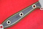 Busse Custom 4.65" Elmax Steak Knife - Olive/Black G10