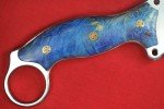Busse Triceratops Flat Saber Knife with Maple Handle