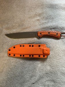 Busse SAR-6 Custom Combat Knife with Orange Handle