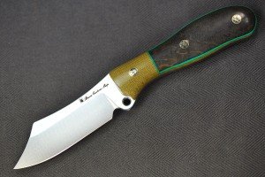 Busse Trustee Warden .175” Satin Knife with Green Canvas