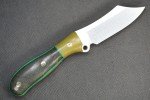 Busse Trustee Warden .175” Satin Knife with Green Canvas