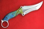 Busse Triceratops Flat Saber Knife with Maple Handle