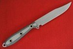 Busse Custom 4.75" Elmax Steak Knife - Black/Tan