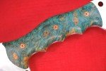 Busse Custom MoJo Knife with Green Buckeye Burl