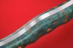 Busse Custom MoJo Knife with Green Buckeye Burl