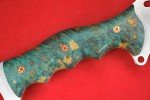 Busse Custom MoJo Knife with Green Buckeye Burl