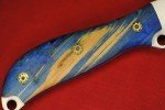 Busse Custom Active Duty Satin Blade, Blue Handle