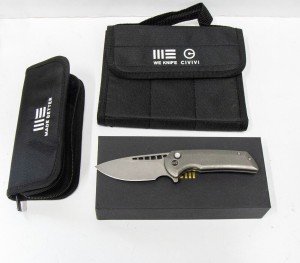 WE KNIFE Mini Malice Pocket Knife - Gray Titanium