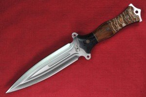 Busse Custom FMV6 Satin INFI Knife with Ironwood