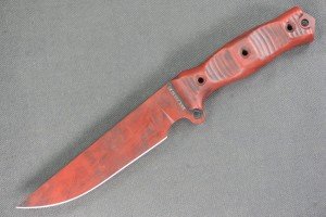Busse Combat Nano Urgent Fury Knife - Red Blade