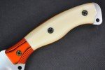 Busse Custom War Train Knife with White Bone Handle