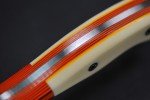 Busse Custom War Train Knife with White Bone Handle