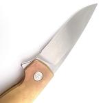 Grimsmo Rask Rose Gold Titanium Knife with Blue Accents