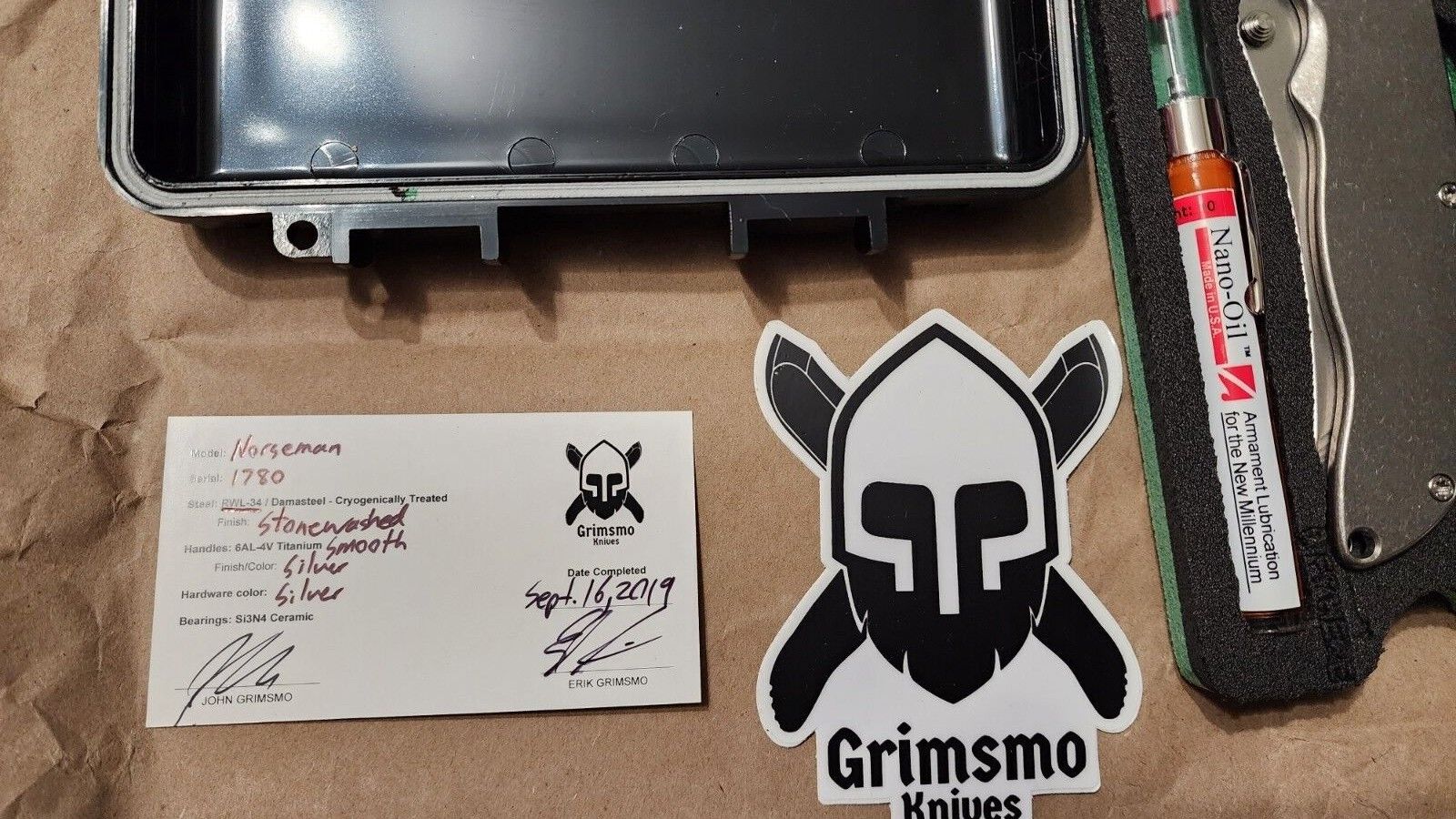 Grimsmo Norseman #1780 Friends & Family Engraved