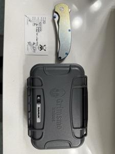 Grimsmo Norseman Knife Blue Gold Fade Finish