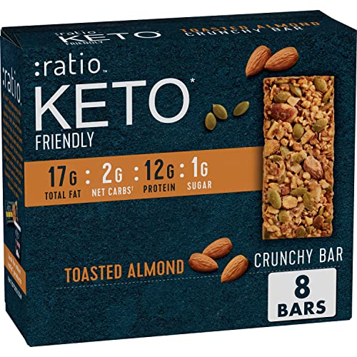 8ct Keto Crunchy Bars, Toasted Almond, Gluten Free