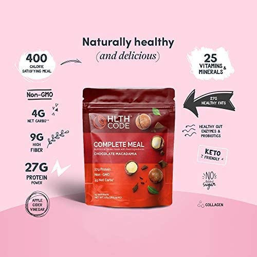 Healthiest Keto Meal Replacement Shake: Chocolate Macadamia (15 servings)