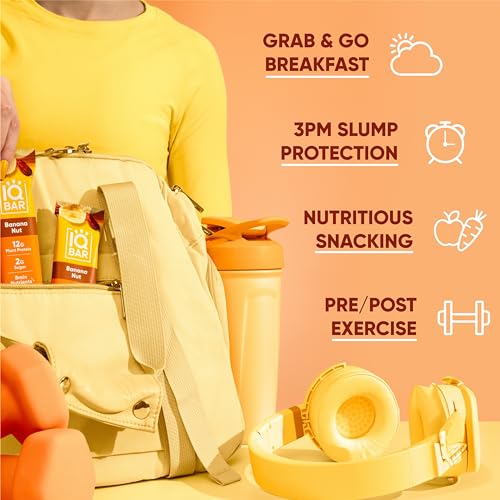 IQBAR Banana Nut Keto - 12-Count Low Carb Meal Replacement Bars