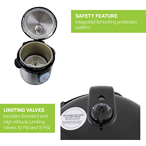 CAREY DPC-9SS Electric Pressure Cooker & Canner, Stainless Steel