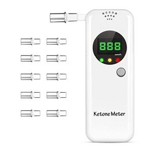 Ketone Breath Analyzer Kit with 10 Mouthpieces